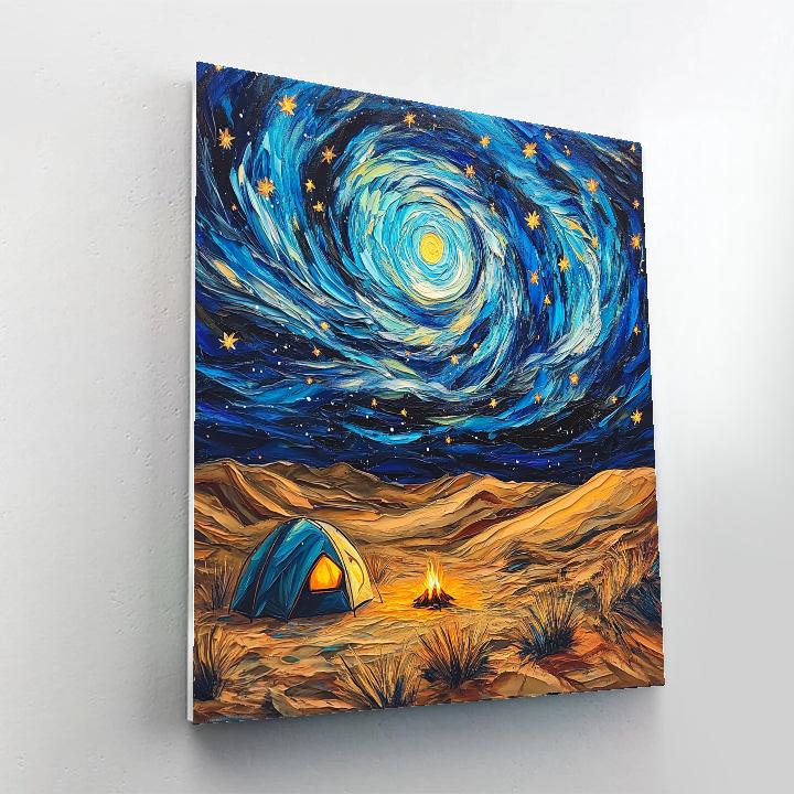 Vincent Van Gogh Inspired Starry Desert Camp Numbered painting kits