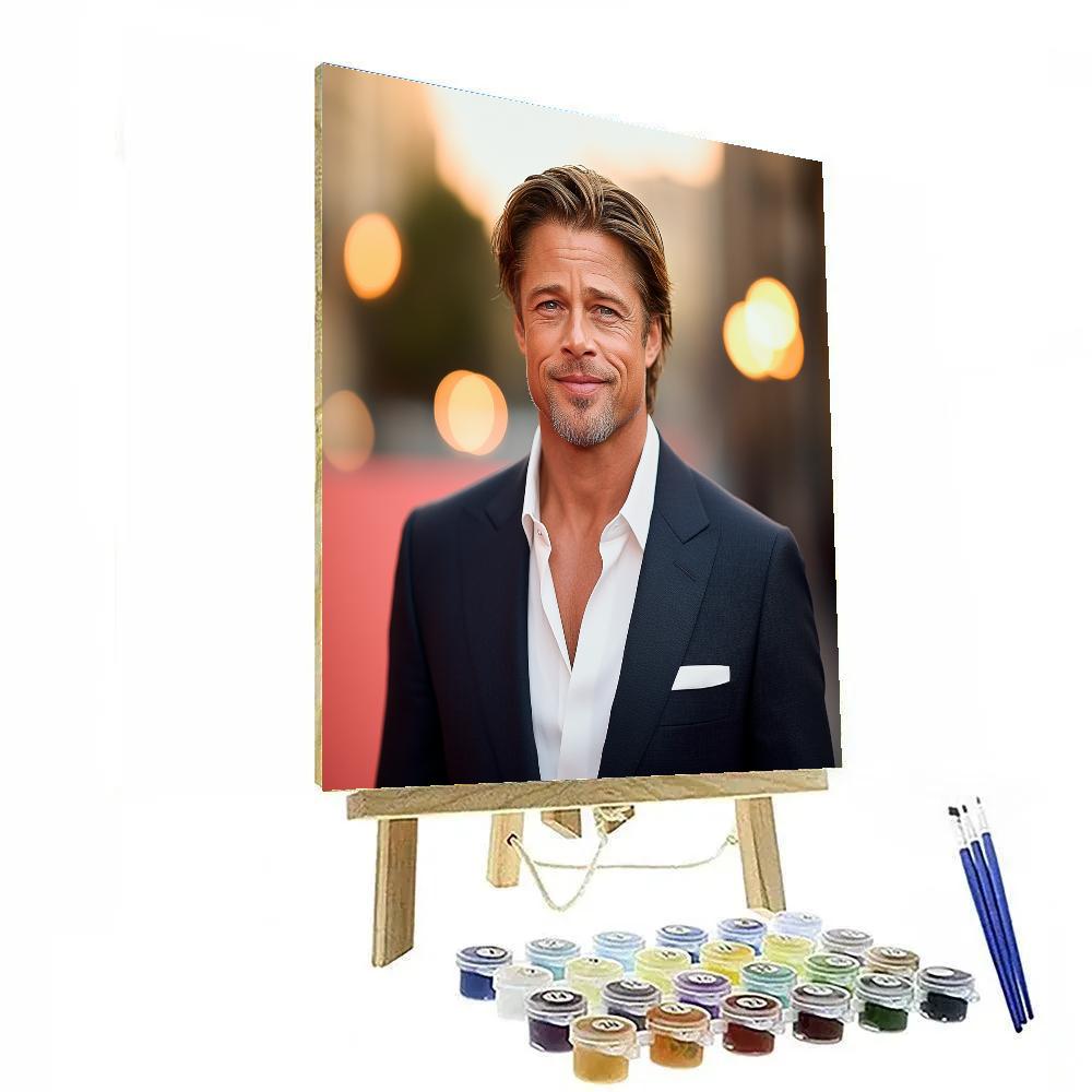 Brad Pitt The Golden Hour Icon Of Hollywood Grit Numbered painting kits