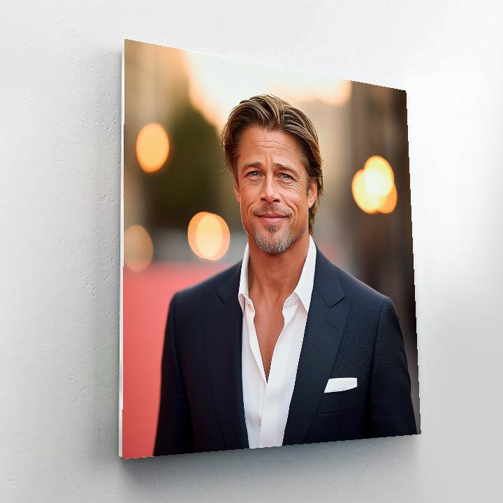 Brad Pitt The Golden Hour Icon Of Hollywood Grit Numbered painting kits