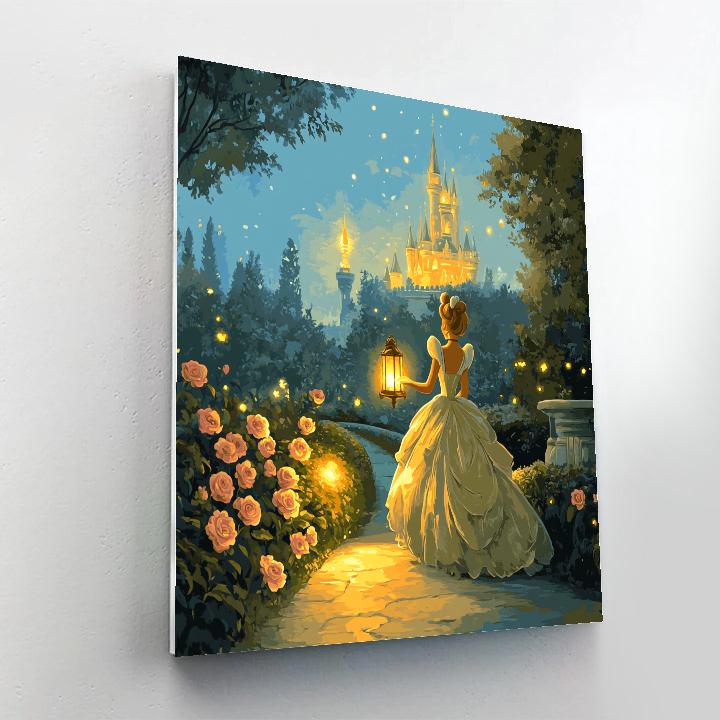 Cinderella Castle Garden Lantern Walk Painting by numbers kit
