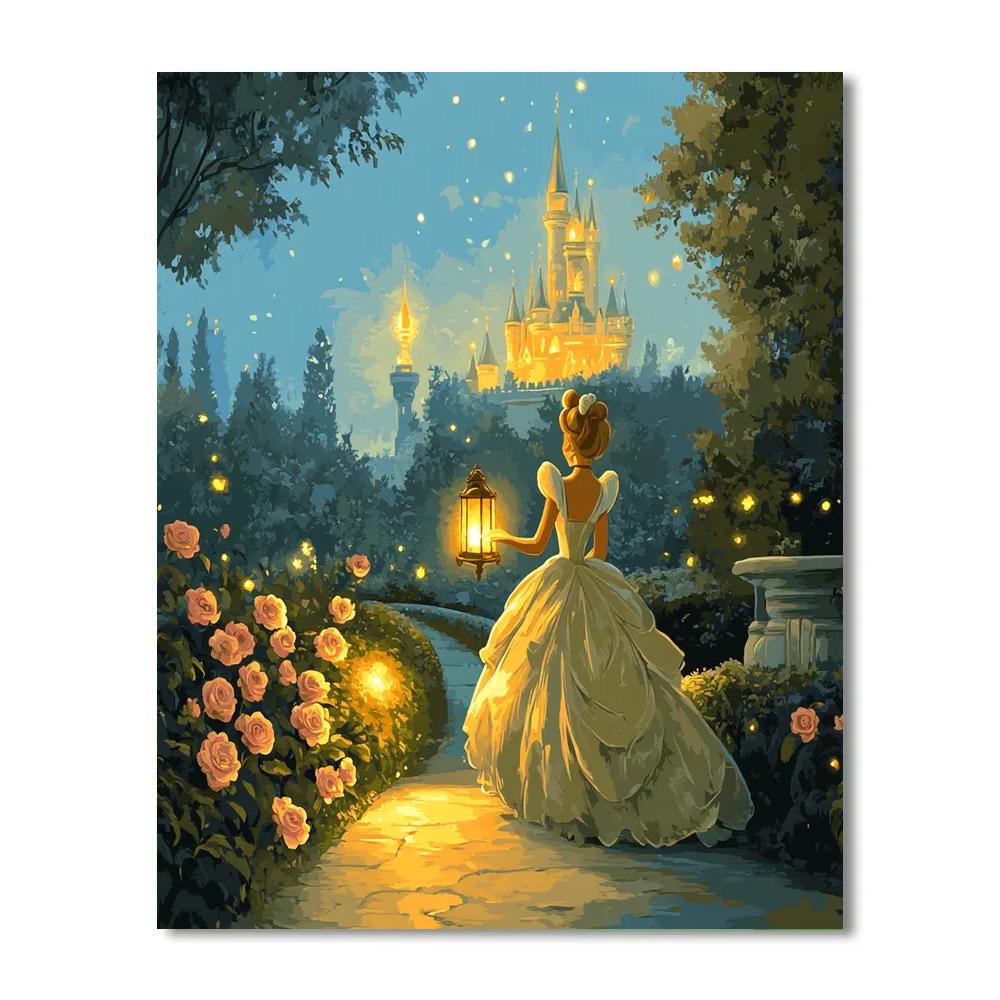 Cinderella Castle Garden Lantern Walk Painting by numbers kit
