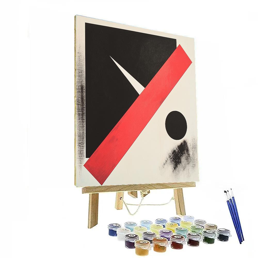 Kazimir Malevich Inspired Event Horizon Silence paint by color