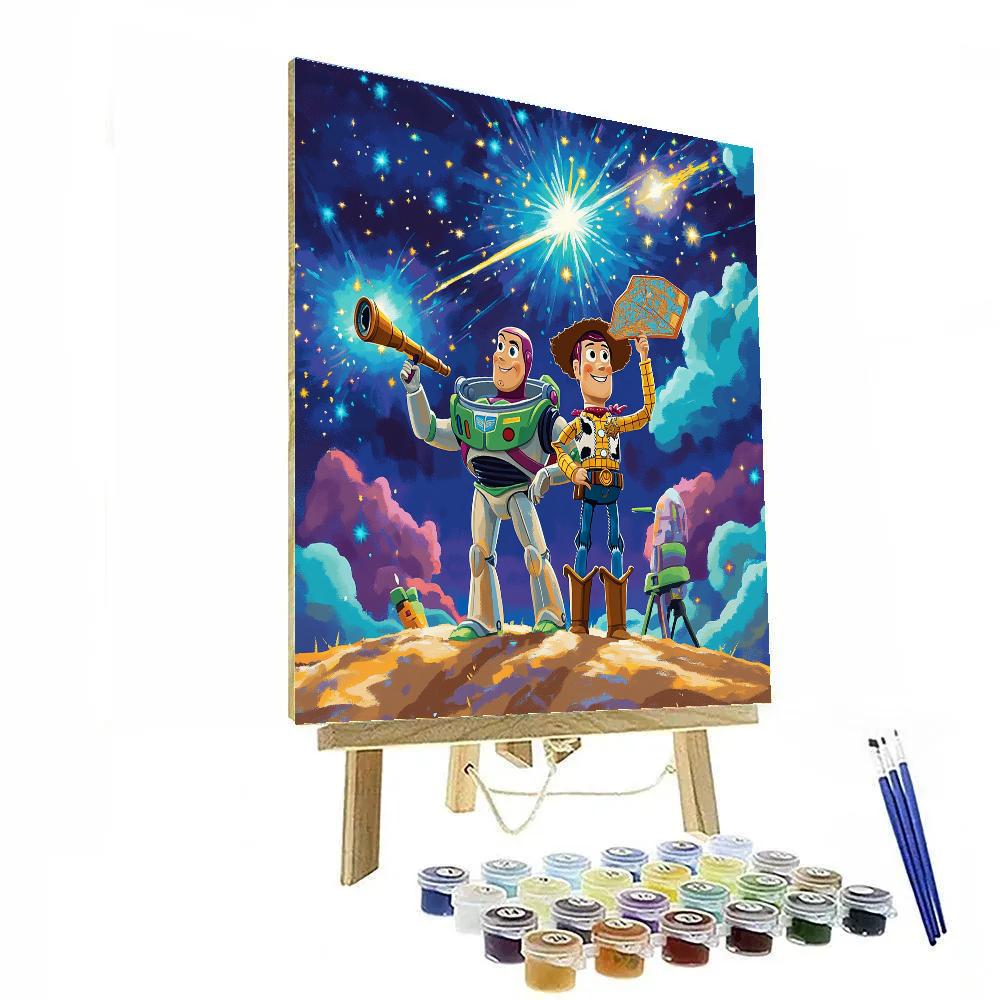 Woody And Buzz Lightyear Meteor Shower Mission DIY paint by numbers