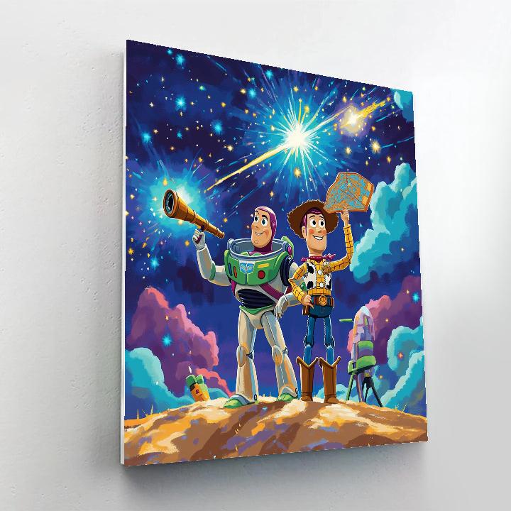 Woody And Buzz Lightyear Meteor Shower Mission DIY paint by numbers