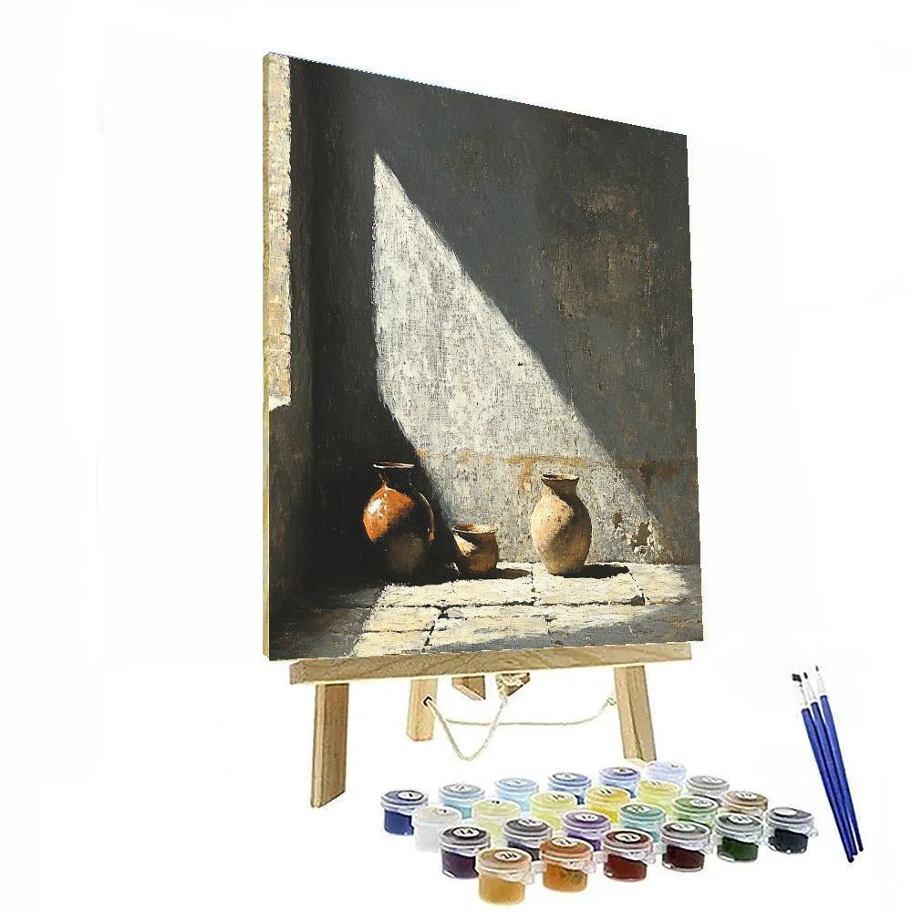 Diego Velázquez Inspired Silvery Pantry Light Study Paint by numbers art