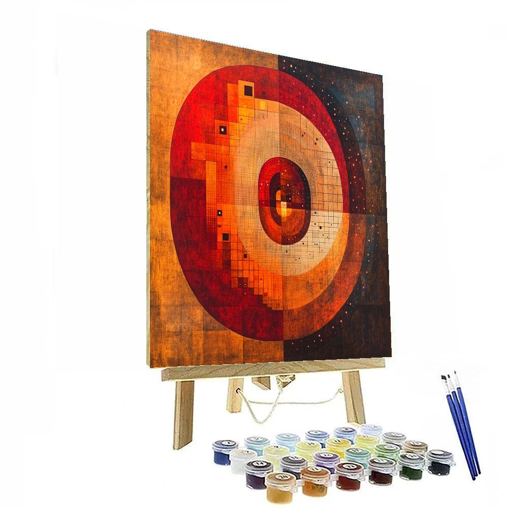 Paul Klee Inspired Arithmetic Of Quiet Orbits paint by numbers