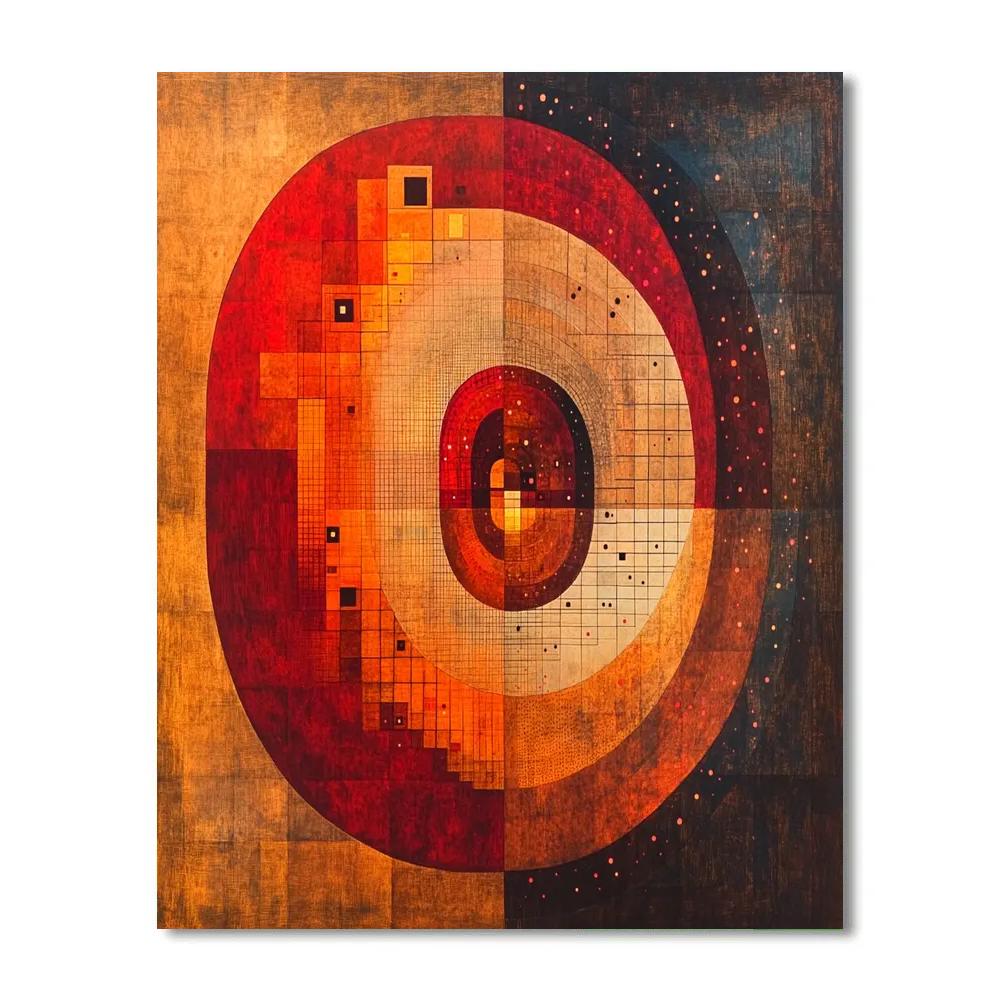 Paul Klee Inspired Arithmetic Of Quiet Orbits paint by numbers