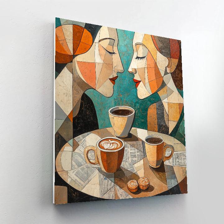 Pablo Picasso Inspired Abstract Cafe Friends painting number kit