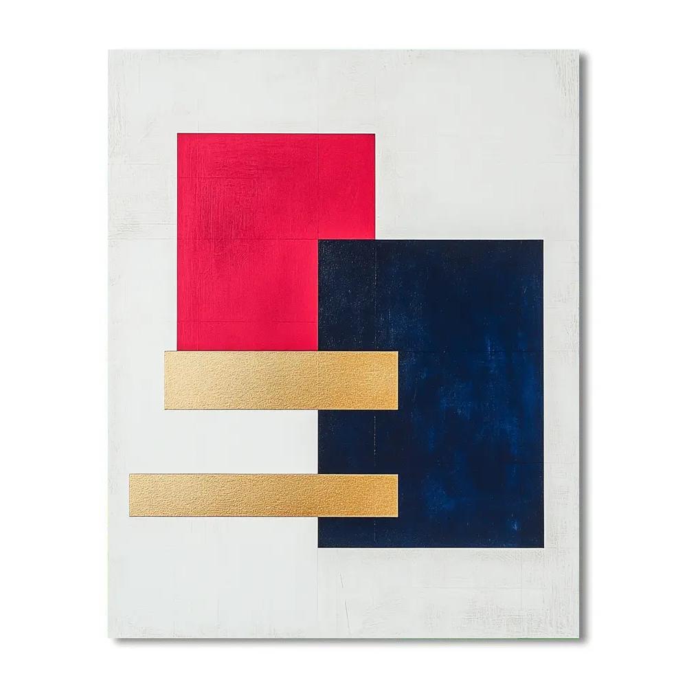 Kazimir Malevich Inspired Quantum Superposition Grid paint by numbers