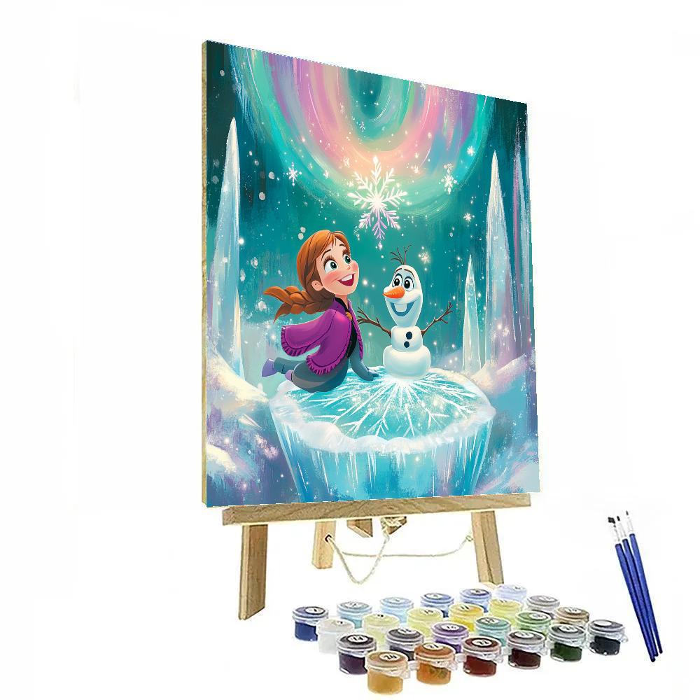 Elsa And Olaf Crystal Aurora Playground paint by color