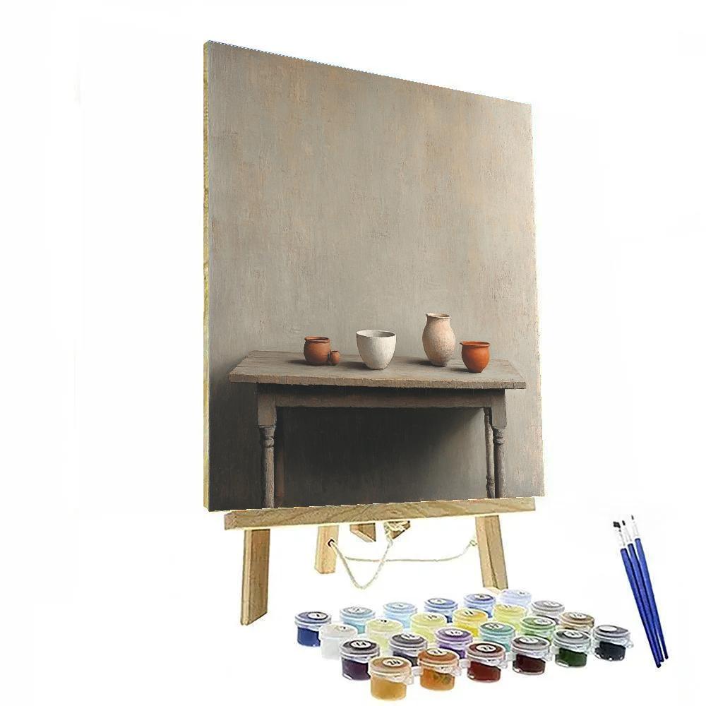 Diego Velázquez Inspired Bodegon Of Earth Tones And Misty Depth Painting by numbers kit