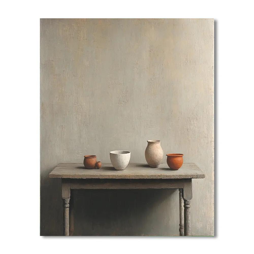 Diego Velázquez Inspired Bodegon Of Earth Tones And Misty Depth Painting by numbers kit