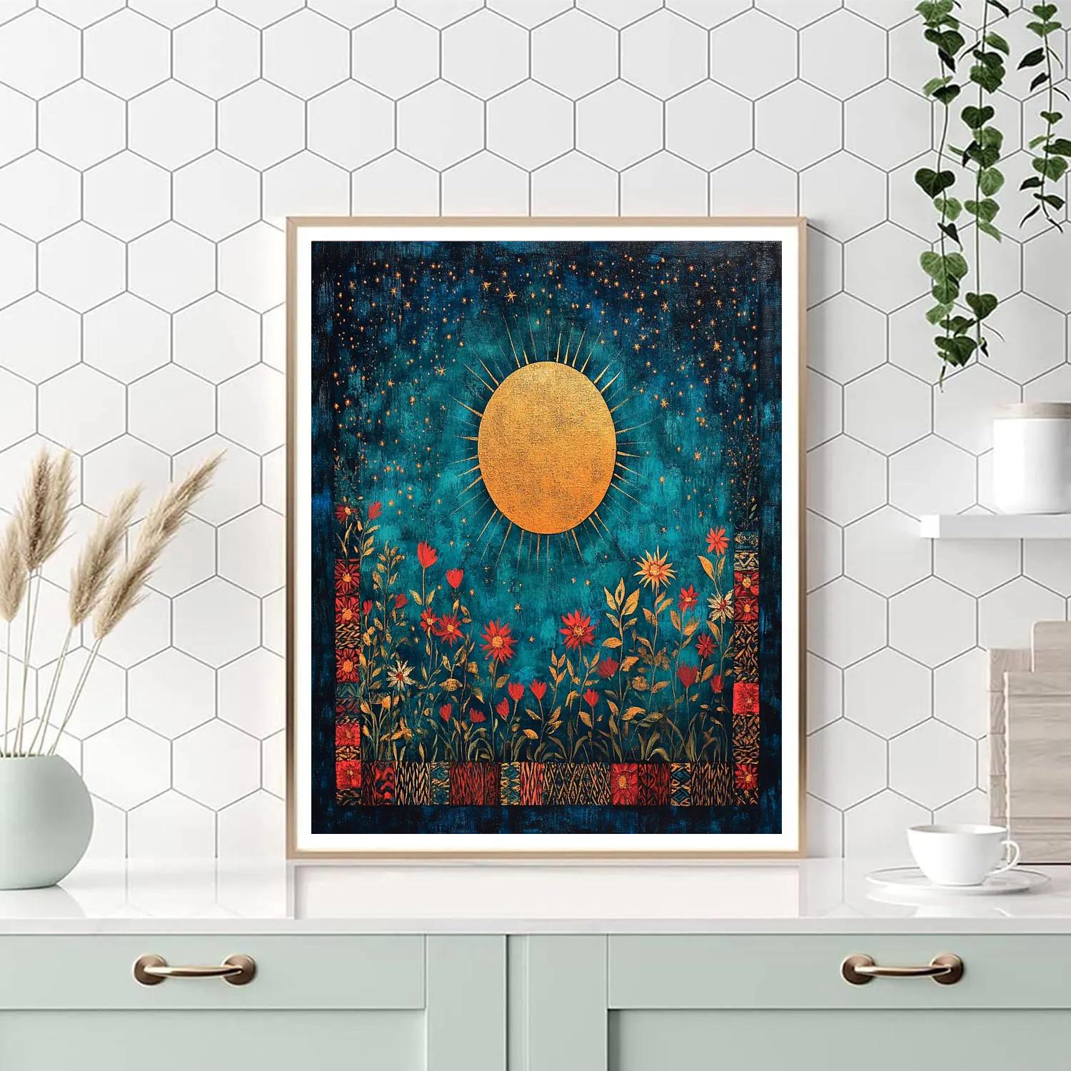 Frida Kahlo Inspired Eclipse Garden Of Inner Fire Paint by numbers kits