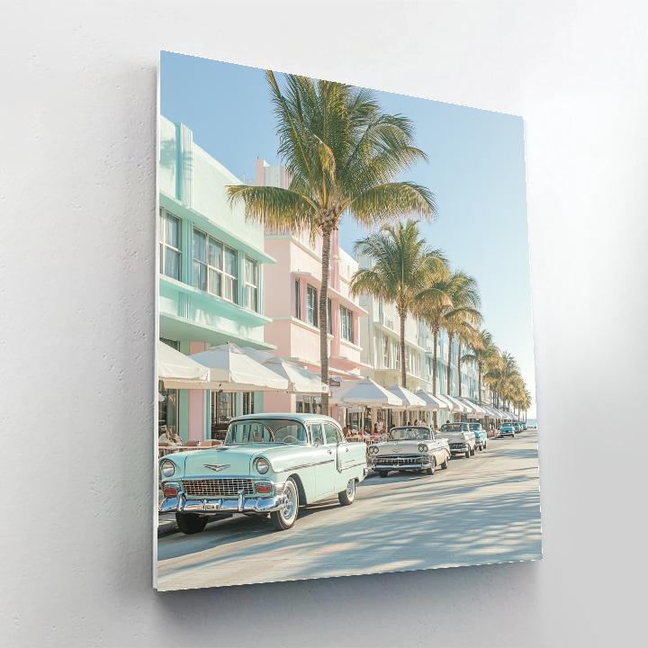 Art Deco Facades On Ocean Drive Miami Beach United States paint by number
