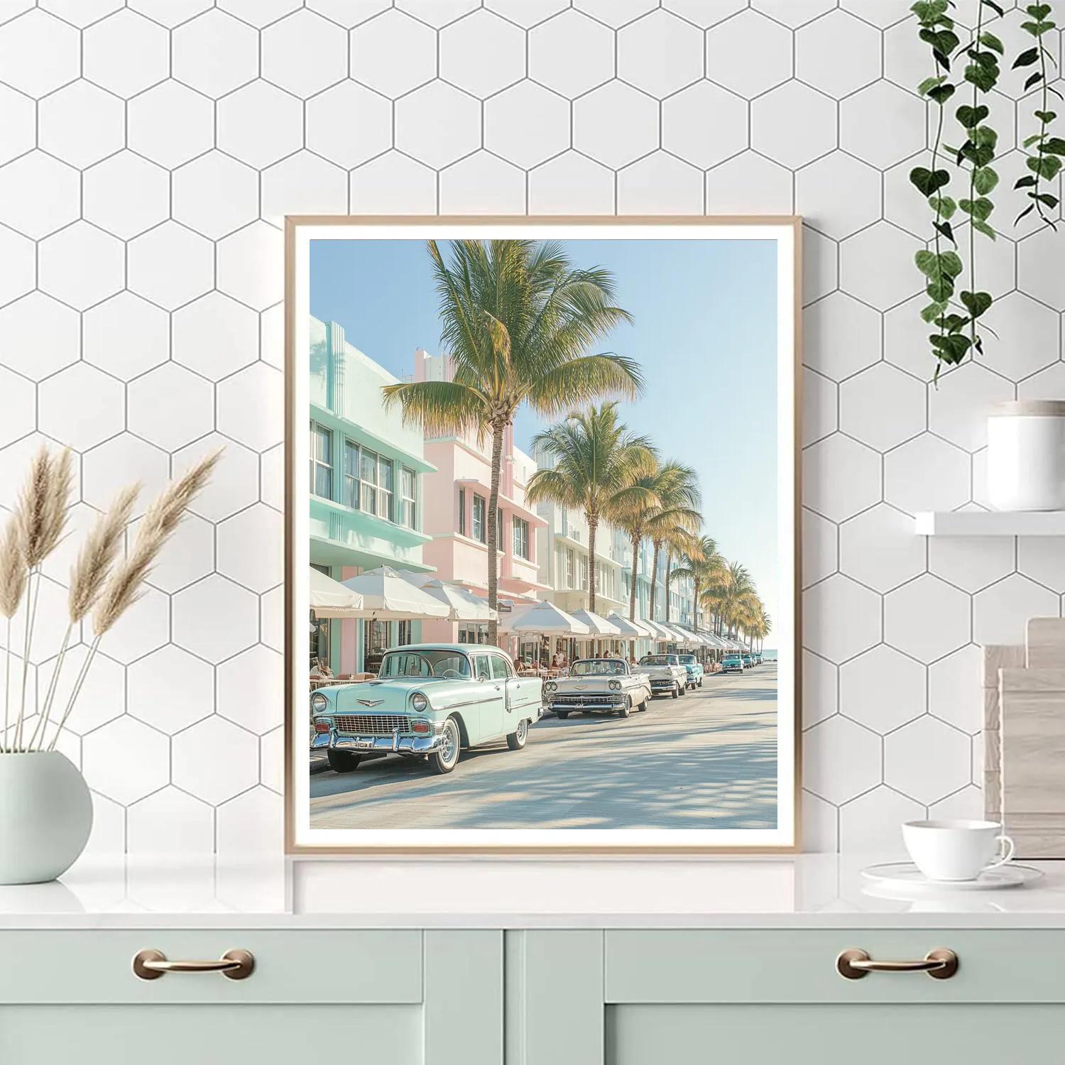 Art Deco Facades On Ocean Drive Miami Beach United States paint by number