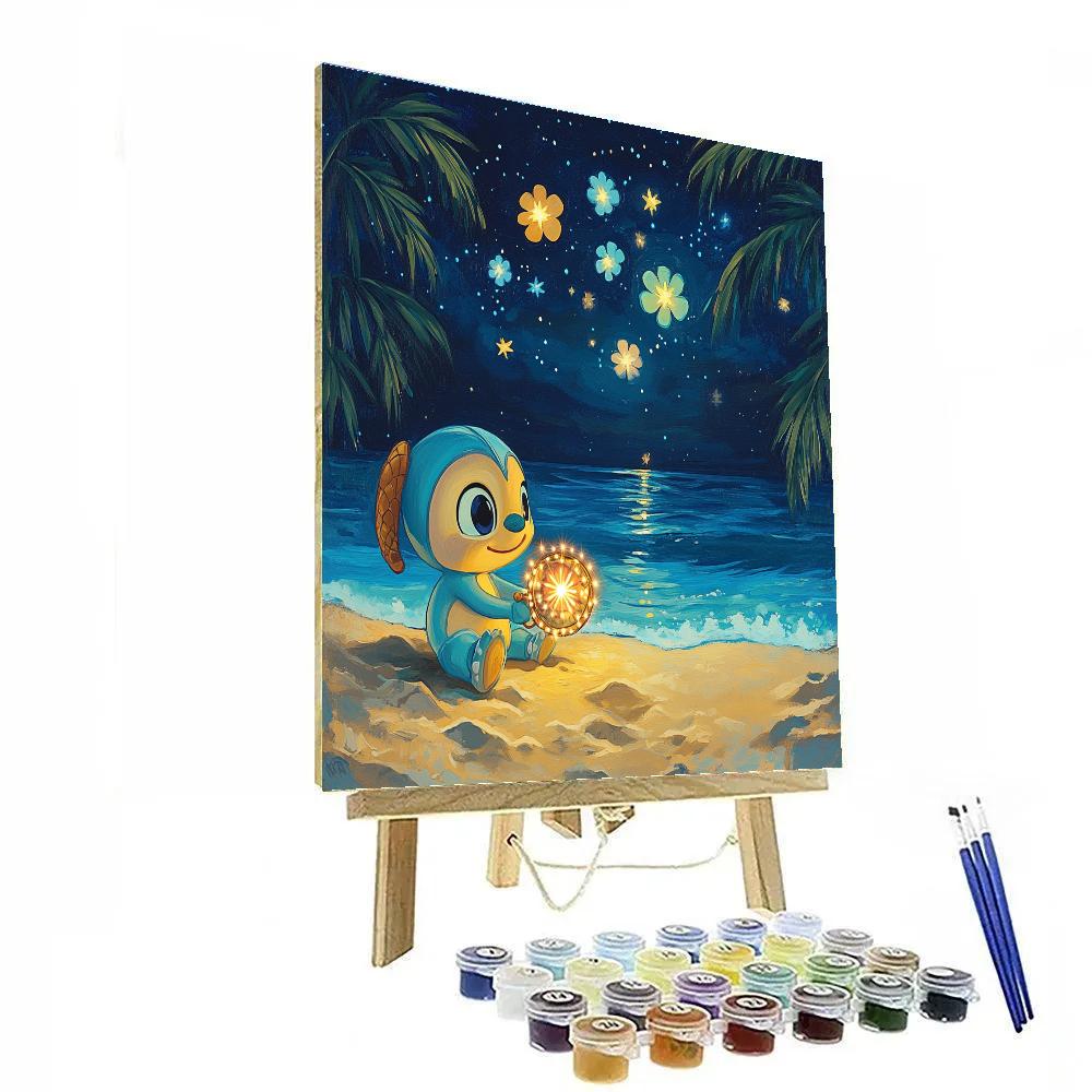 Stitch Tropical Star Compass paint by color