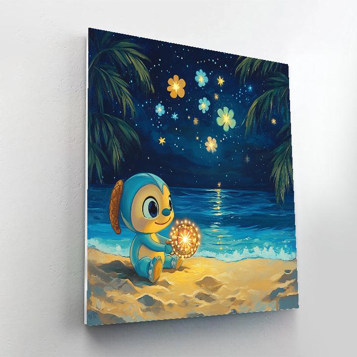 Stitch Tropical Star Compass paint by color