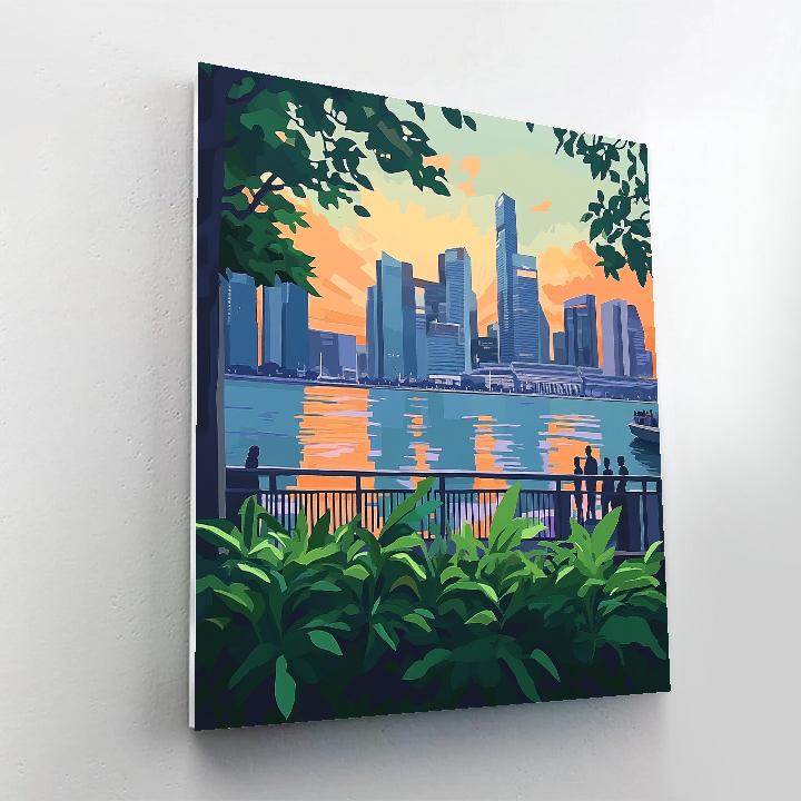 Sky Garden Viewpoint At Marina Bay Singapore paint by number