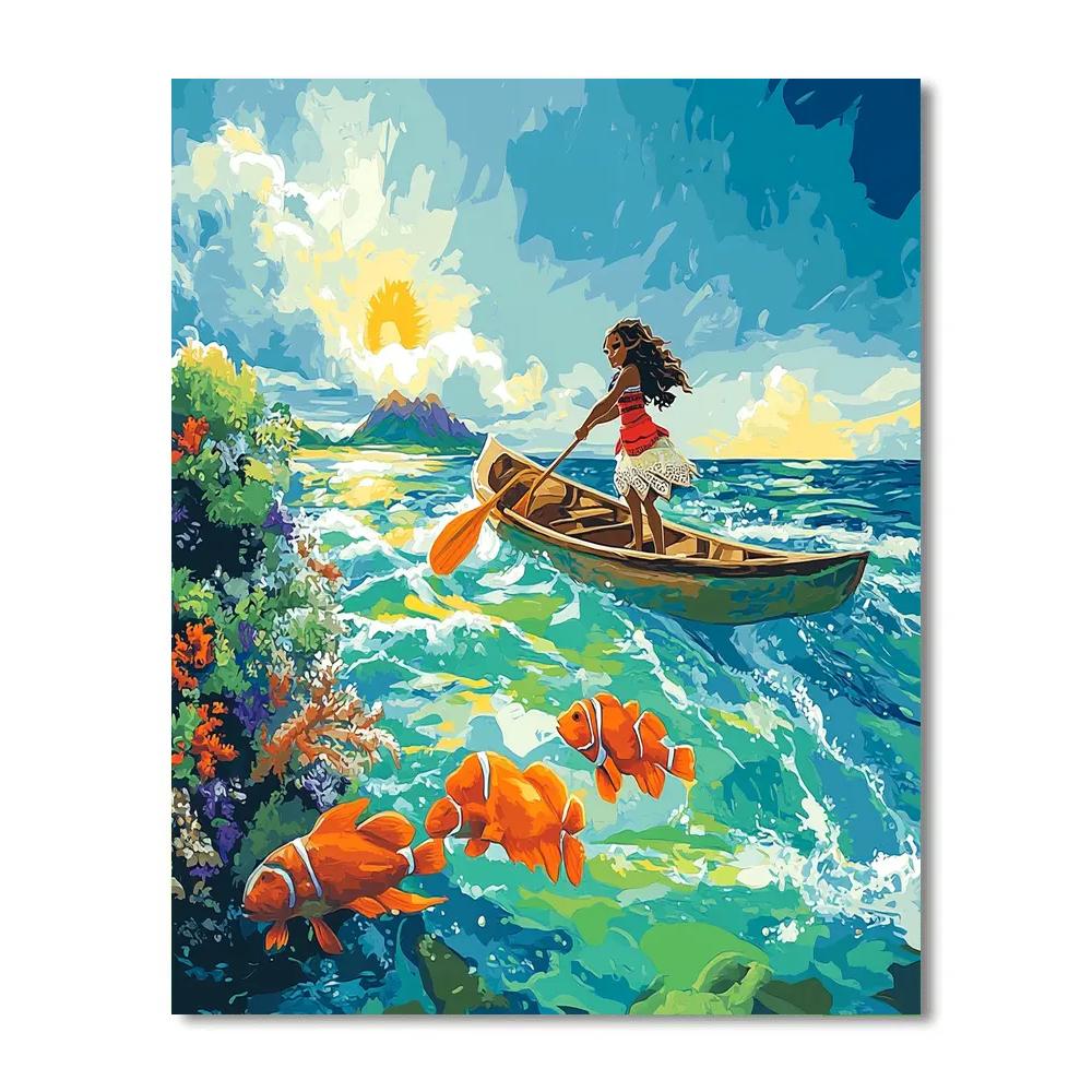 Moana Reef Rainbow Voyage Painting by numbers kit