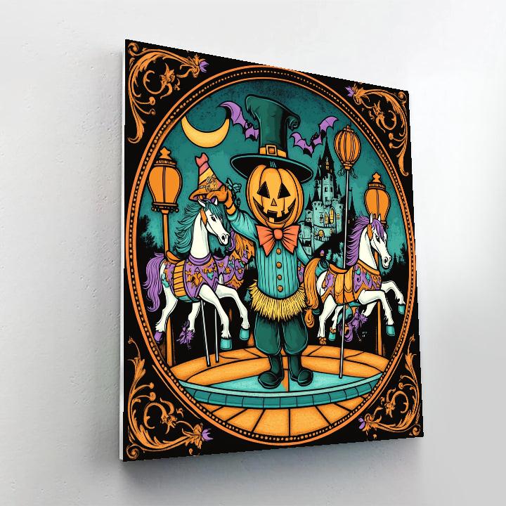 Haunted Carousel Of Candy Corn Dreams Paint by numbers art