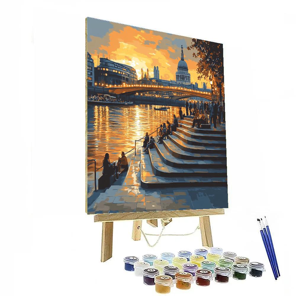 Riverside Steps At South Bank London United Kingdom paint by numbers