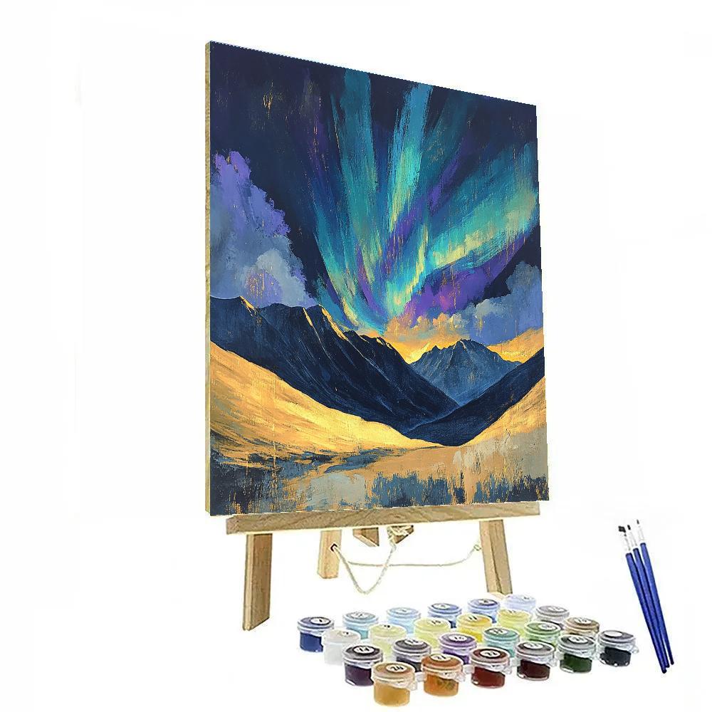 Edgar Degas Inspired Aurora Over Silent Mountains Painting by numbers kit