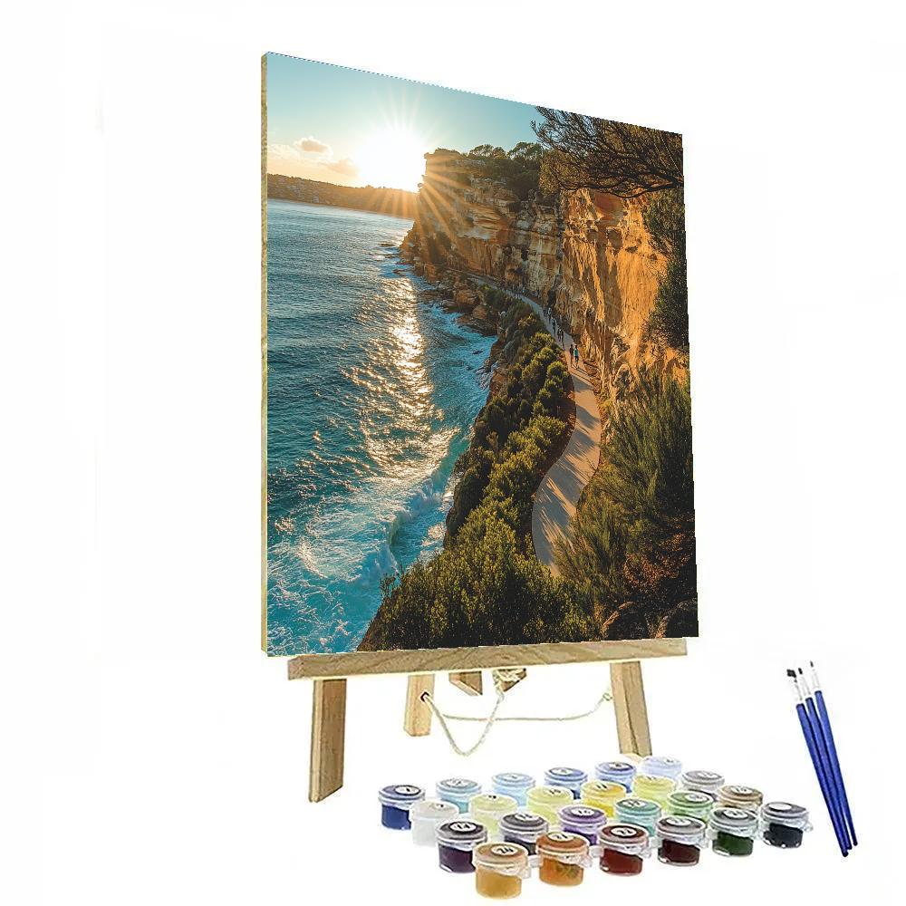 Seaside Cliffs At Bondi To Coogee Walk Sydney Australia Paint by numbers art