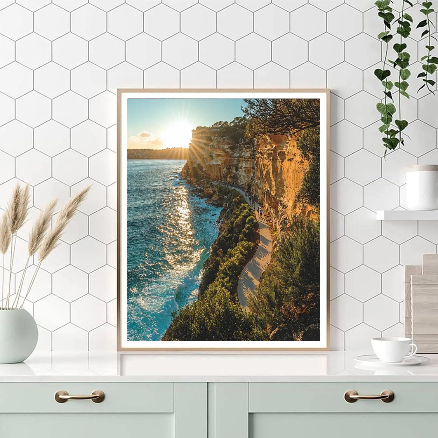 Seaside Cliffs At Bondi To Coogee Walk Sydney Australia Paint by numbers art