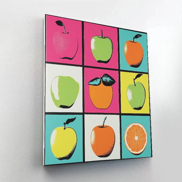Andy Warhol Inspired Pop Art Fruit Patterns paint by color