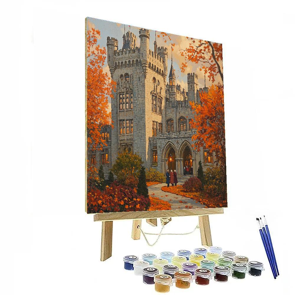 Gothic Revival Detail Of Casa Loma Toronto Canada paint by number