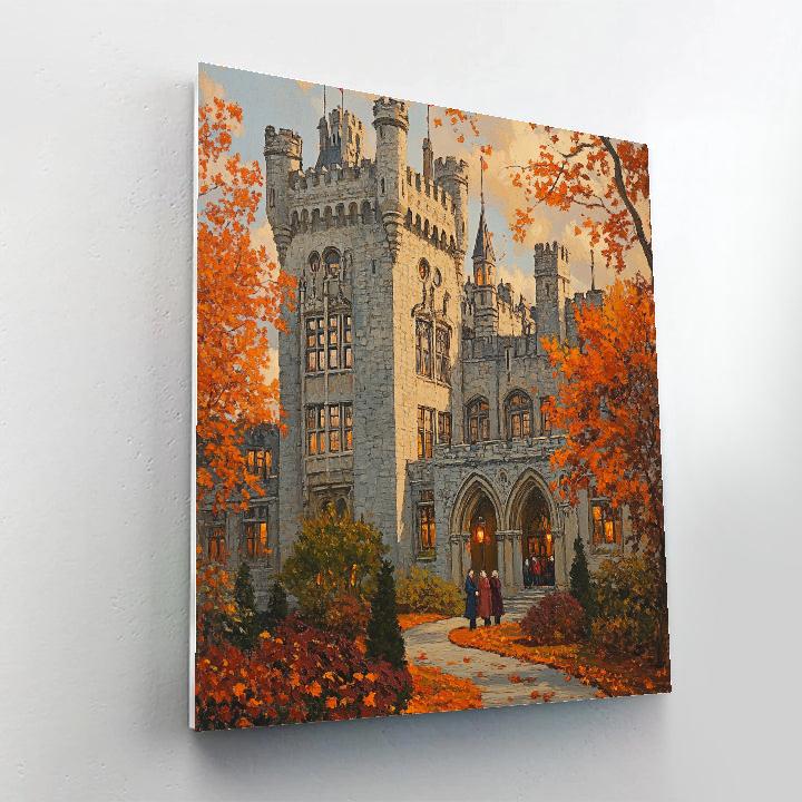 Gothic Revival Detail Of Casa Loma Toronto Canada paint by number