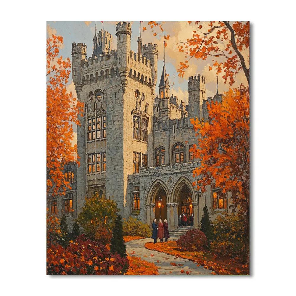 Gothic Revival Detail Of Casa Loma Toronto Canada paint by number