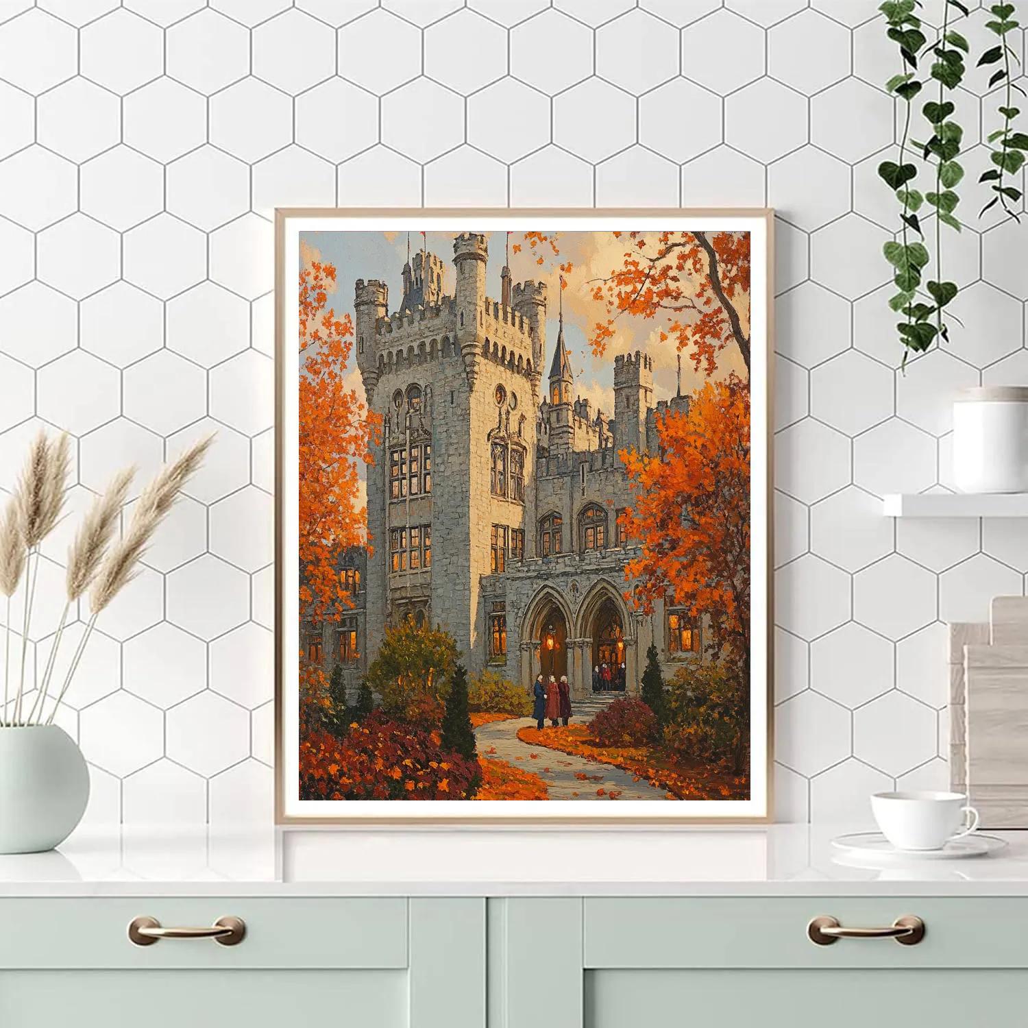 Gothic Revival Detail Of Casa Loma Toronto Canada paint by number
