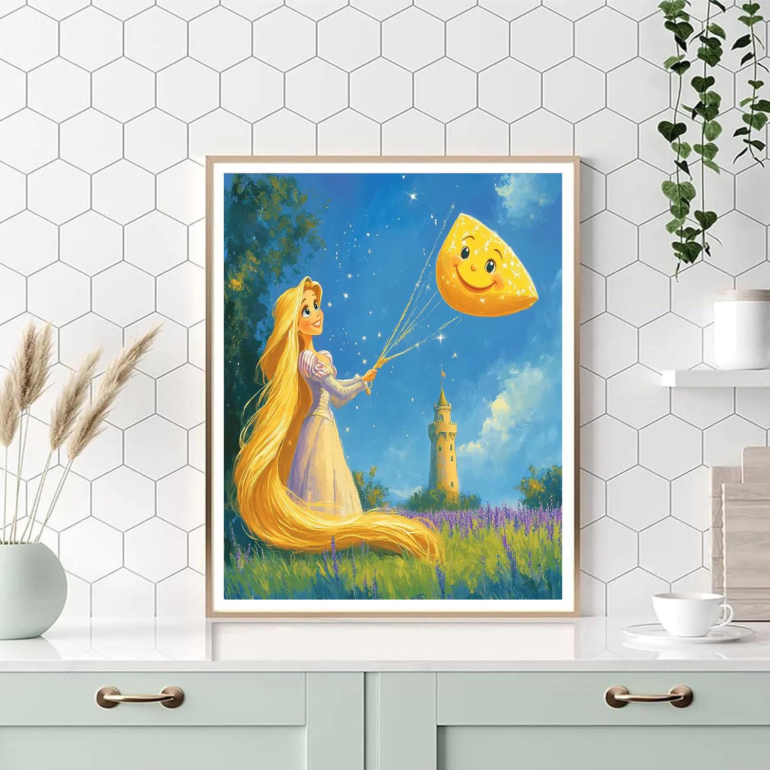 Rapunzel Tower Kites And Comets Painting by numbers kit