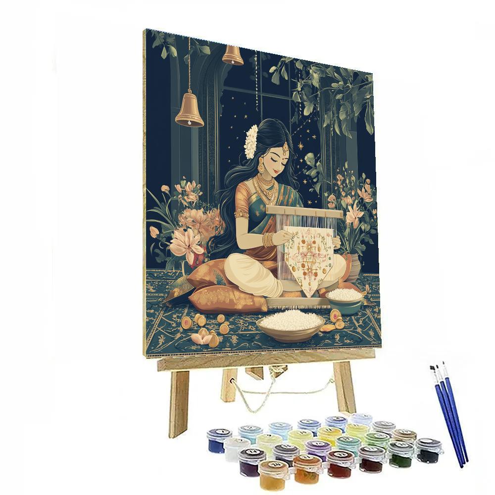 Lakshmi Crafted Star Map Tapestry paint by color