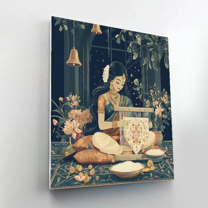 Lakshmi Crafted Star Map Tapestry paint by color