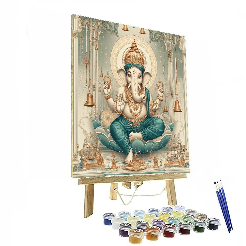 Clockwork Lotus Ganesha paint by numbers