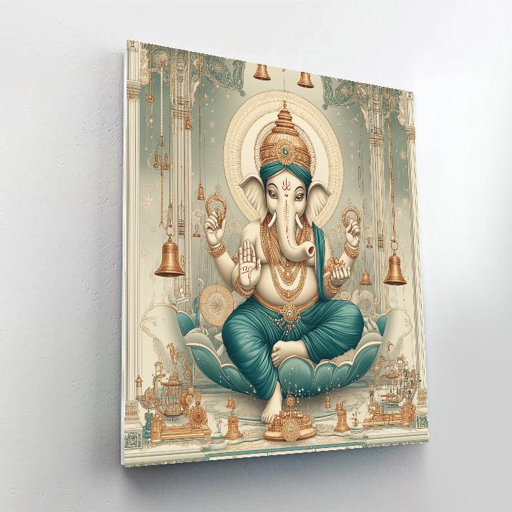Clockwork Lotus Ganesha paint by numbers