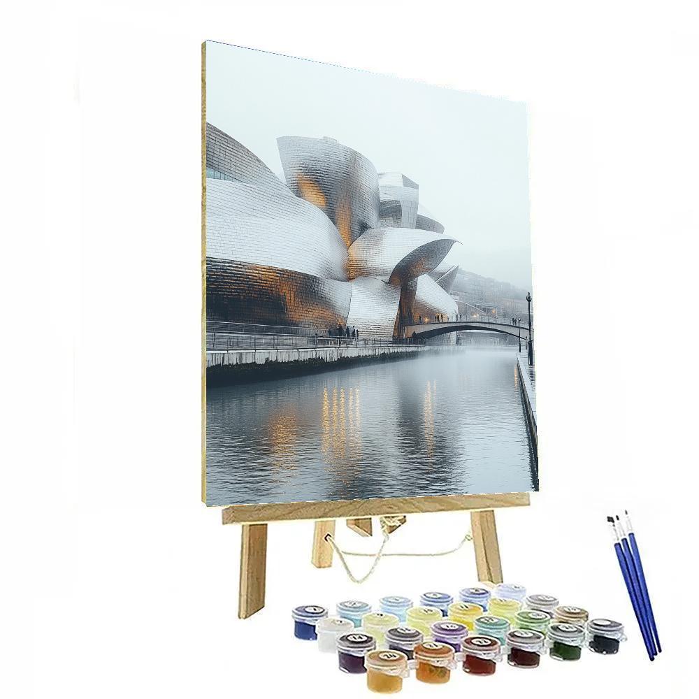 Steel Curves Of Guggenheim Museum Bilbao Spain Paint by numbers art