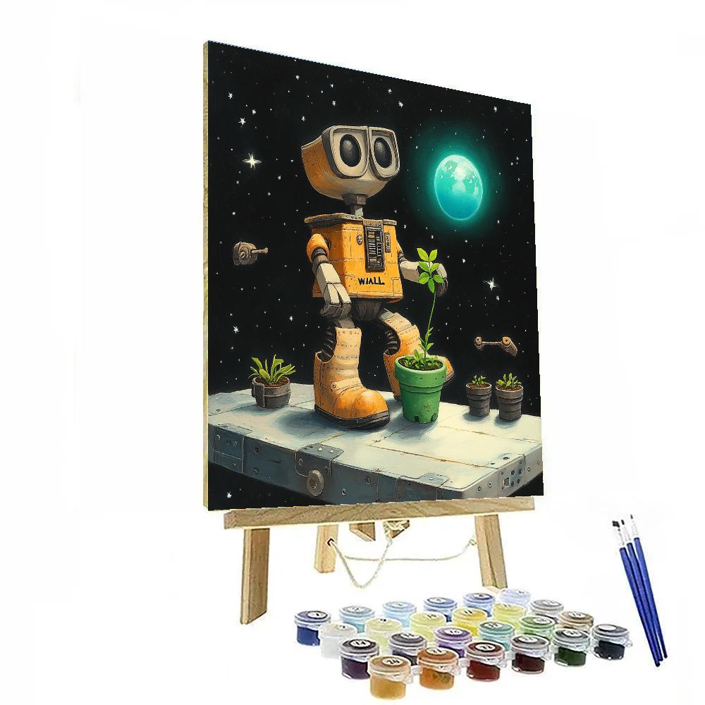 WALL E Space Garden Seedling Surprise paint by number