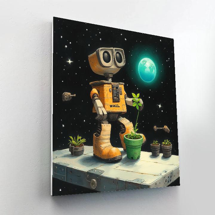 WALL E Space Garden Seedling Surprise paint by number