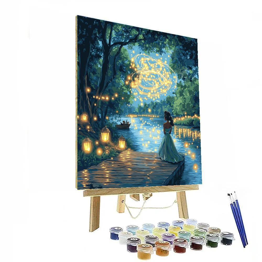 Princess Tiana Firefly River Parade Number painting