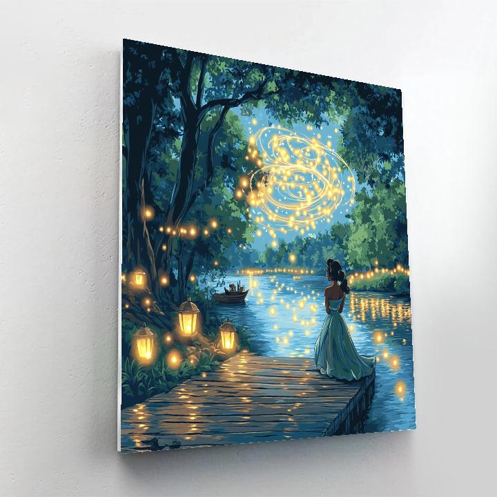 Princess Tiana Firefly River Parade Number painting