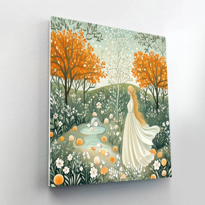 Sandro Botticelli Inspired Mythic Garden Of Venus And Shells Paint by numbers art