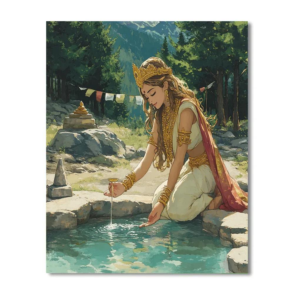 Parvati At The Cedar Grove Spring DIY paint by numbers