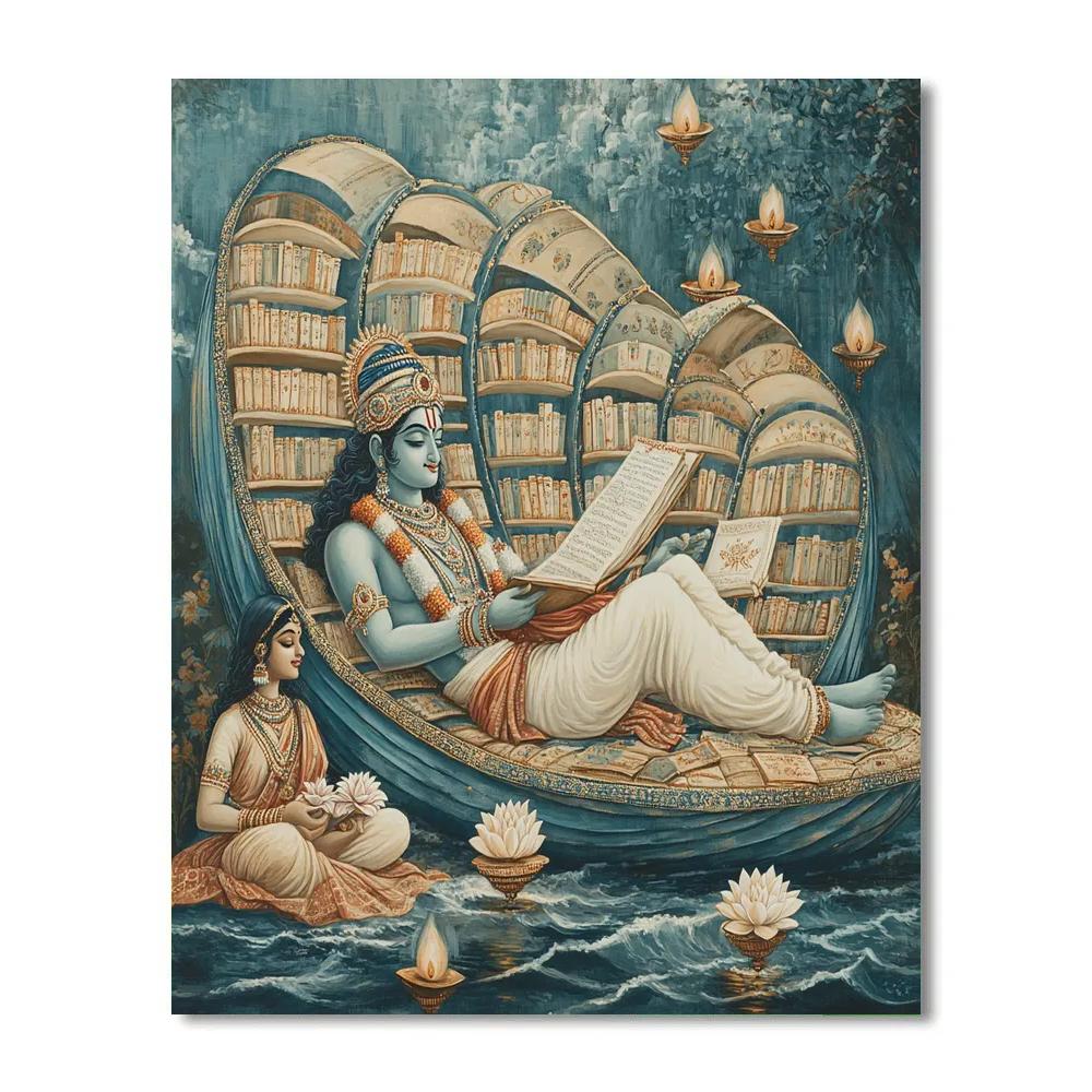 Ananta Shesha Library Of Waves paint by number