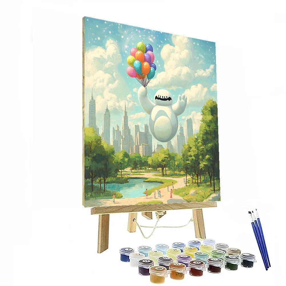 Baymax Balloon Cloud Rescue Practice paint by number