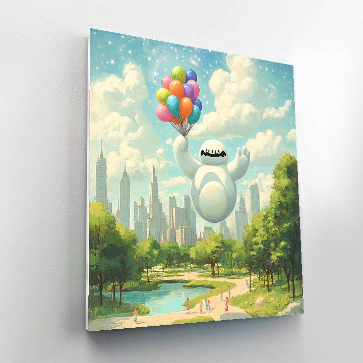 Baymax Balloon Cloud Rescue Practice paint by number