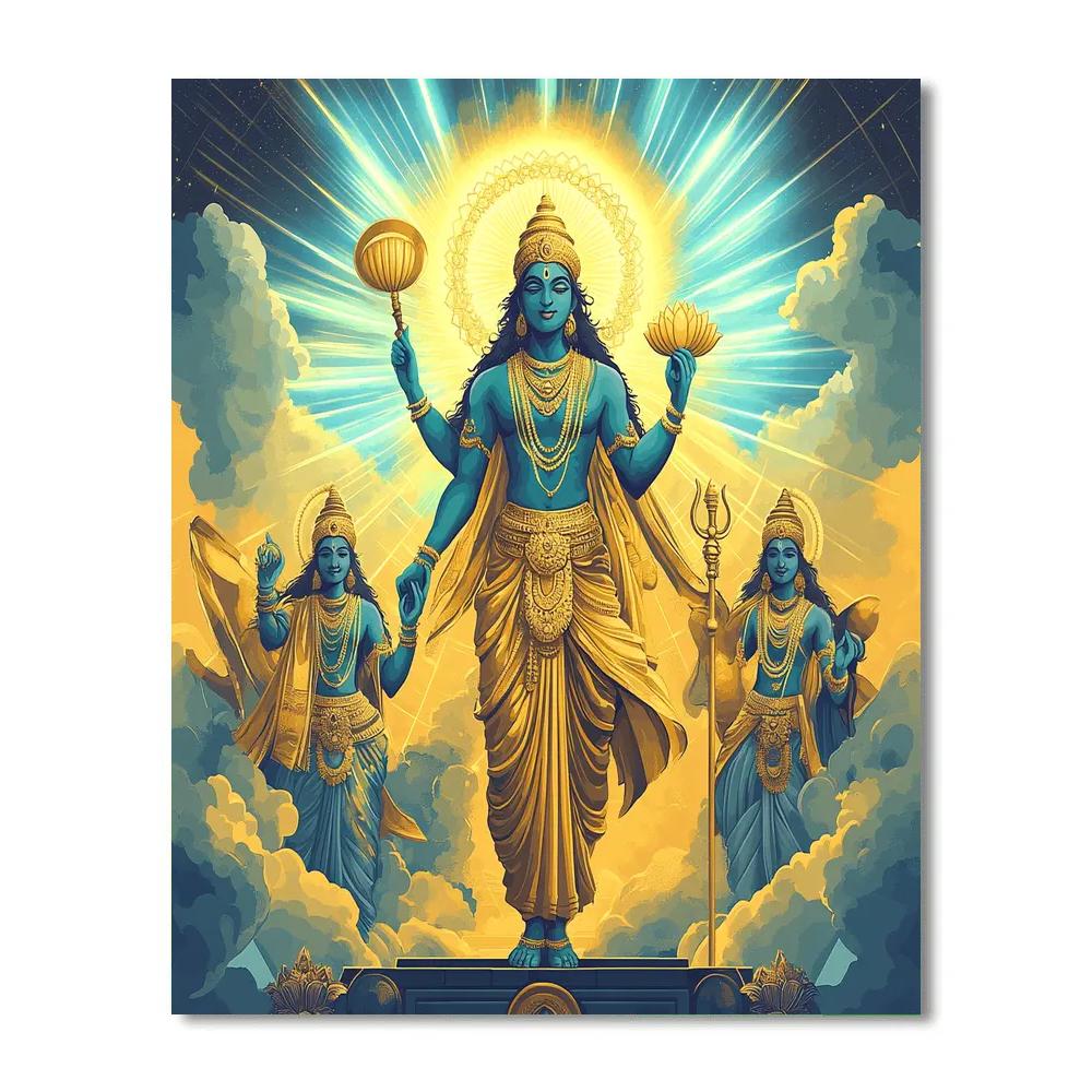 Sudarsana Discus Aurora Gate Paint by numbers art