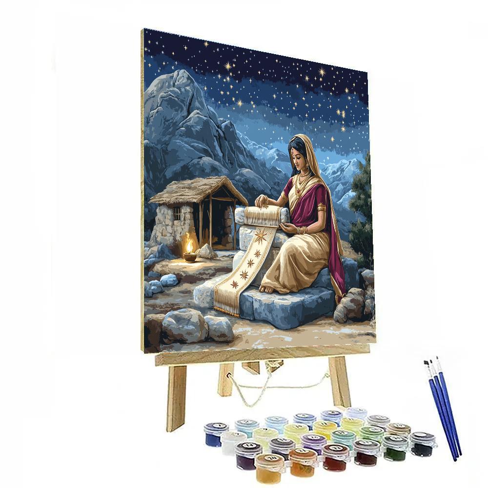 Mountain Weaver Parvati With Star Thread Numbered painting kits
